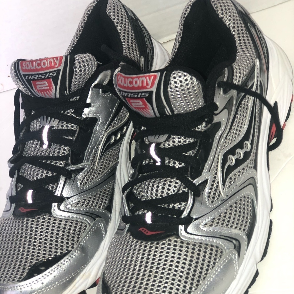 Saucony Cohesion 9 sliver red Mens - Picture 2 of 7